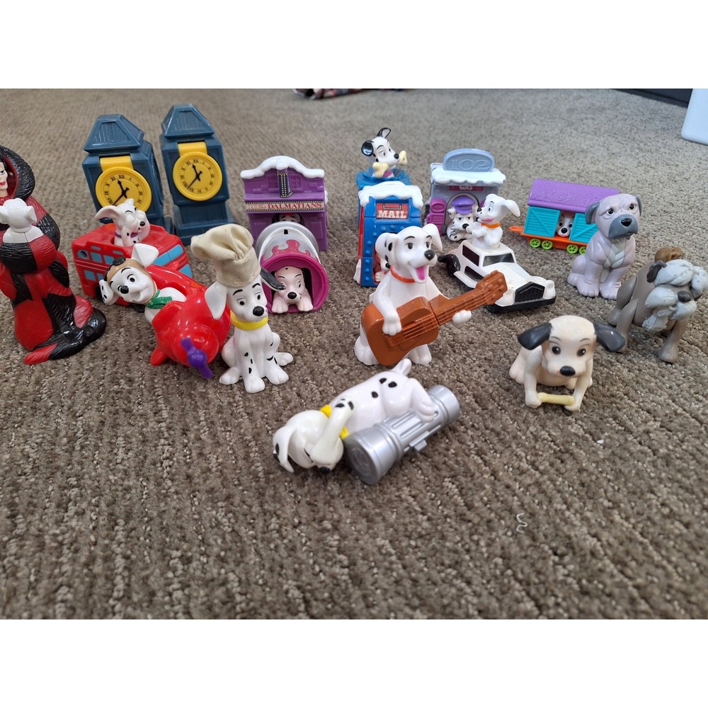 Disney 102 Dalmatians McDonalds Happy Meal Toy Lot Cruella Figures 1163